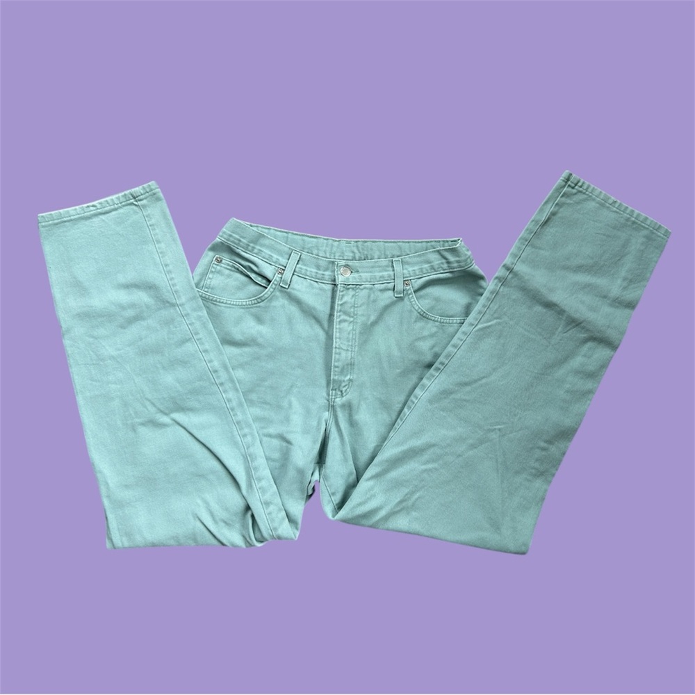 Vintage NEVADA Mint Green Jeans High Waisted Denim High Rise